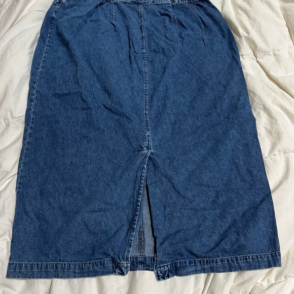 Vintage Size 16W Denim Blue Jean Midi Pencil Skirt for Casual Occasions - Picture 2 of 6